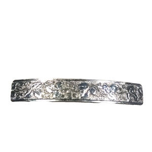 Ivy Pattern Silver Tone Hair Barrettes Tension Clip